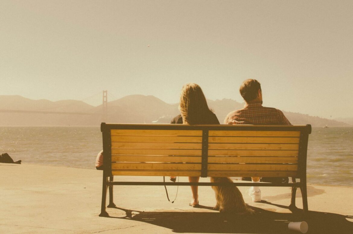 bench sea sunny man scaled